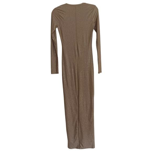 Good American Taupe Rhinestone Dress - Picture 3 of 11